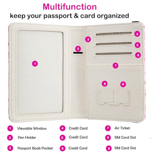 Passport Holder,Cute Passport Cover for Women Men,Travel Document Organizer Holder Boy Girl Wallet personalized Leather Rfid Passport Wallet (Game)2