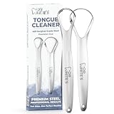 Dr. White’s Precision Tongue Care™ Precision Duo Tongue Cleaner | Premium 420 Surgical-Grade Stainless Steel Tool for Advanced, Controlled Oral Care
