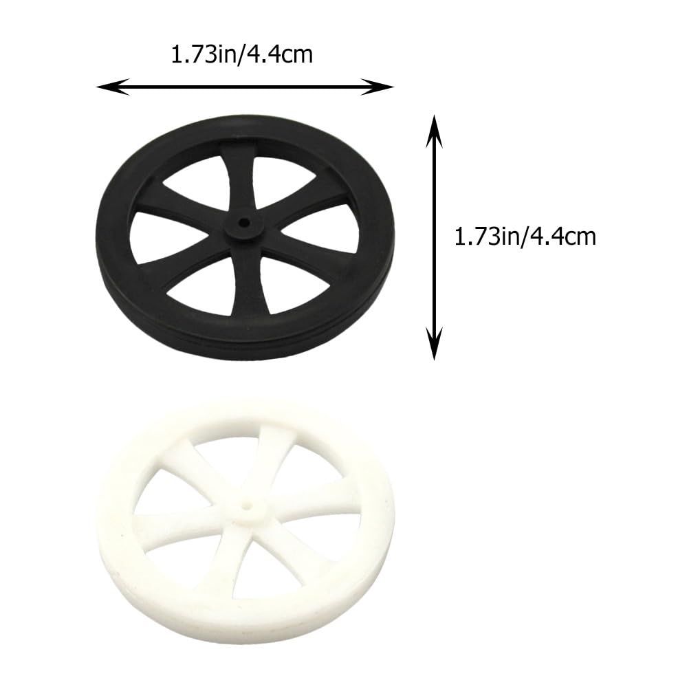 Abaodam 20pcs Toy Wheel Black Wheel Rims Toy Vehicle Wheels Project Wheels DIY Pirate Wheels for DIY Wheel Truck Wheels Toy Truck Tires Toys Small Track Pp Car Component Child