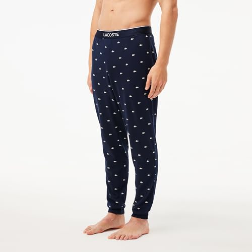Lacoste Men's All Over Croc Print Pajama Pants, Navy Blue/White, Small2