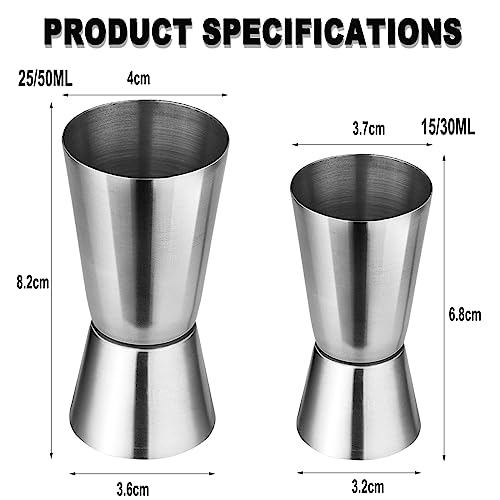 XFentech Set of 2 Dual Spirit Measure - Image 4