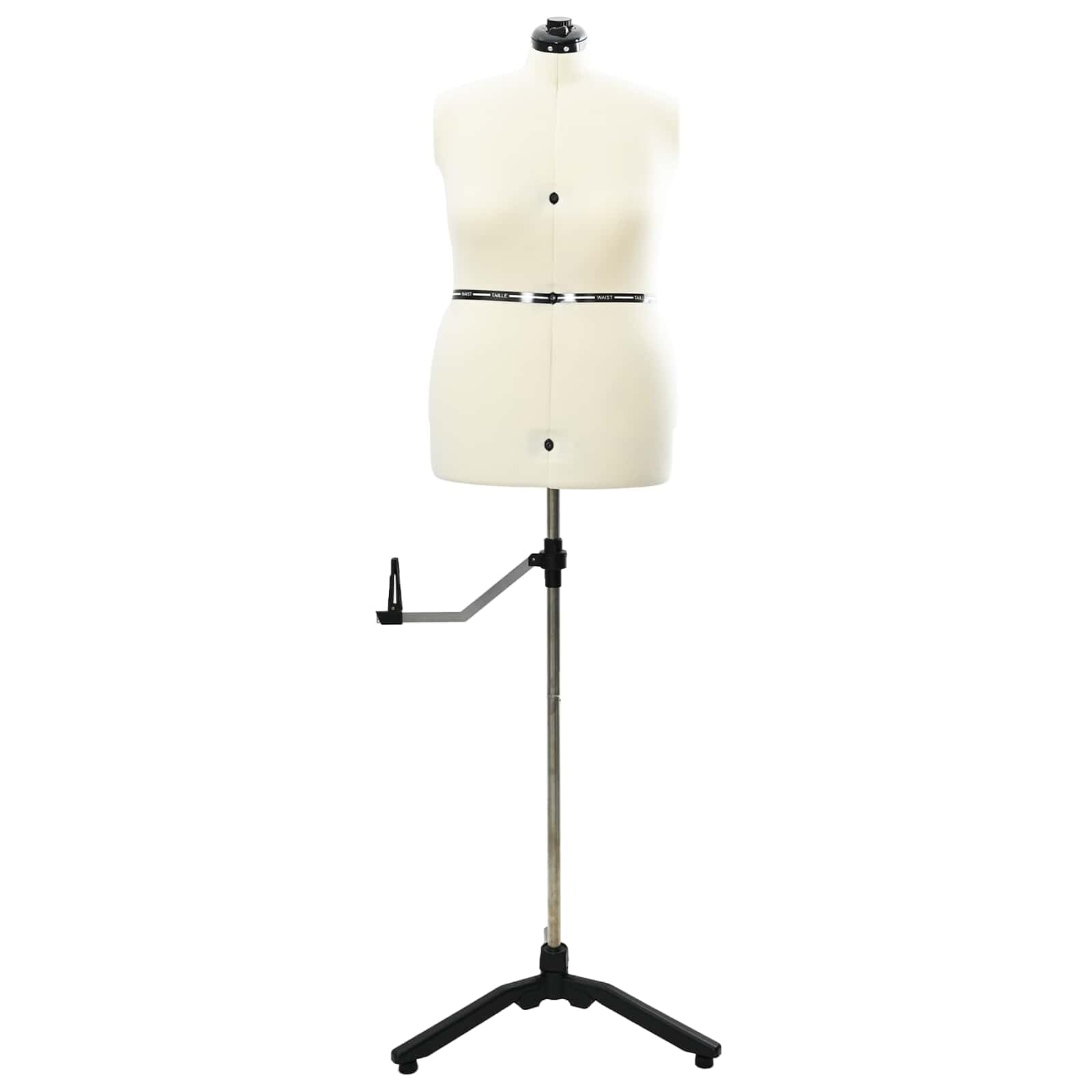 Manichino da donna regolabile, busto sartoriale con rivestimento in velluto, manichino regolabile in altezza per sartoria, decorazione e design alla moda, crema