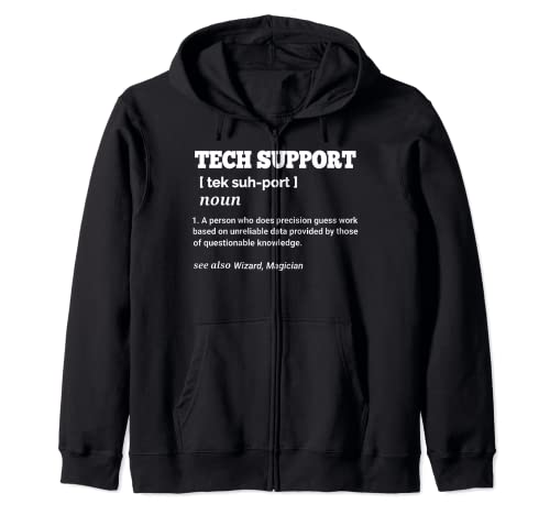 Tech Support Definición Computadora Nerd Sarcástico dicho divertido Sudadera con Capucha