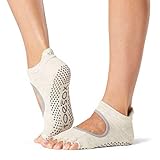 2 Paires Chaussettes Toesox Grip Pilates - Femme M/L - Orteil Nu - Noir (occasion)