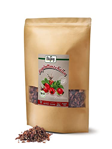 Biojoy BIO-Hagebuttenschalen getrocknet (1 kg), ganz, ideal für Hagebuttenschalen-Tee (Rosa canina)