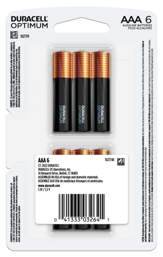 Duracell Optimum Aaa Batteries With Power Boost Ingredients, 6 Count Pack Triple A Battery With Long-Lasting Power, All-Purpose Alkaline Aaa Battery For Household And Office Devices #TOP29
