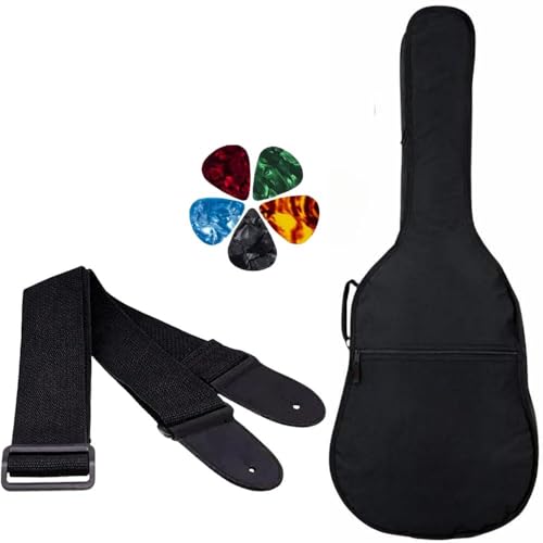 Image of TECHBLAZE Acoustic Guitar Bag Foam Padded Guitar Bag for 38, 39, 40, 41 inch Guitars Cover Bag for Yamaha Pacifica Kadence Juarez and All Acoustic Guitars - Black