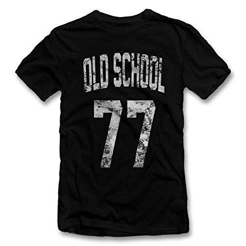 shirtground Oldschool 1977 T-Shirt Schwarz-Black S