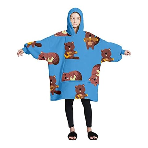 Hoodie Blanket Sweatshirt, Oversized Sherpa Wearable Blanket, Warm Cosy Hooded Sweatshirt with huge pocket for Adults Men Women Teens(kids) Cover