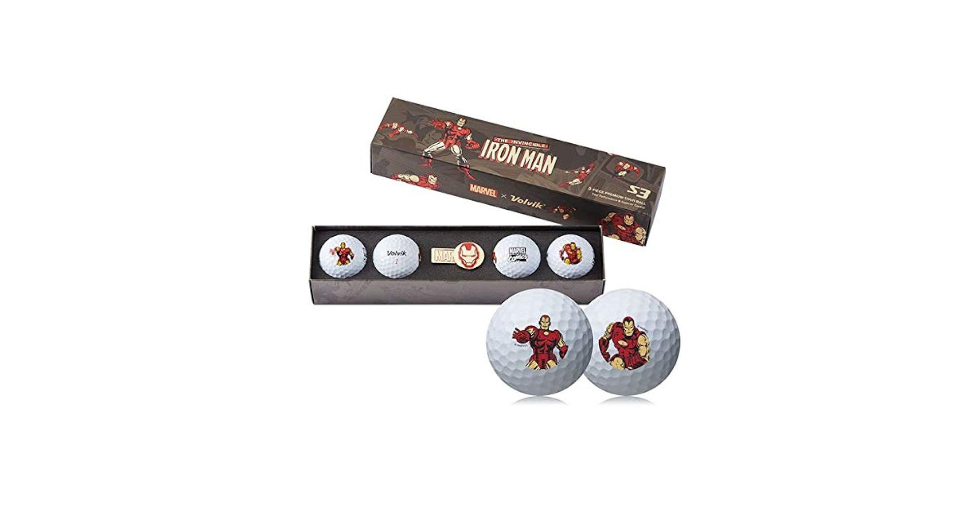 Amazon | Volvik Golf マーベル ロング 4 ボール + マーカー