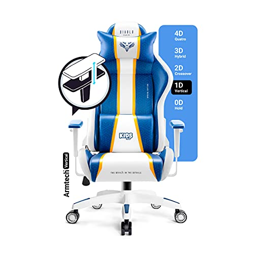 Diablo-X-One-20-Silla-Gaming-Gamer-Oficina-Sillon-de-Ordenador-Reposabrazos-Ajustables-CuelloCojin-Lumbar-Diseno-Ergonomico-Aqua-Blue-Normal