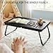 BUYIFY Foldable Laptop Bed Desk for Couch, Sofa - Large Lap Desk Tray Table with Cup Holder and Tablet Slot - Portable Notebook Stand for Eating, Writing, Studying and WFH (Black)- USA Original Patent