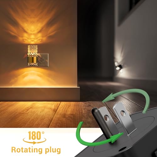 Image of L LOHAS LED Night Light,Modern Night Lights Plug into Wall,Amber-3000K-5000K Adjustable Color Temperature Night-Light,Dimmable Nightlights with Dusk to Dawn Sensor for Rooms Bathroom Hallway
