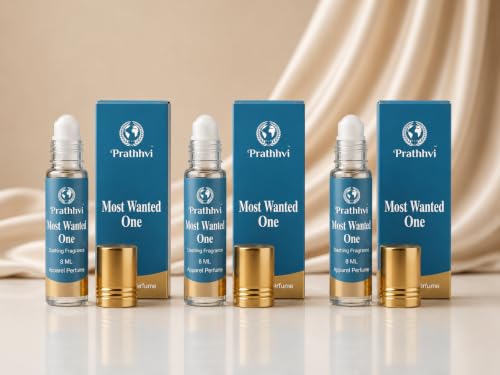 Image of Most Wanted One Attar Roll-On Perfume Oil 8 ml x 3 | Alcohol Free | Long Lasting Rich Fragrance | Men & Women | Pocket Size Travel Friendly Roll On | Daily Wear Fragrance - Pack of 3