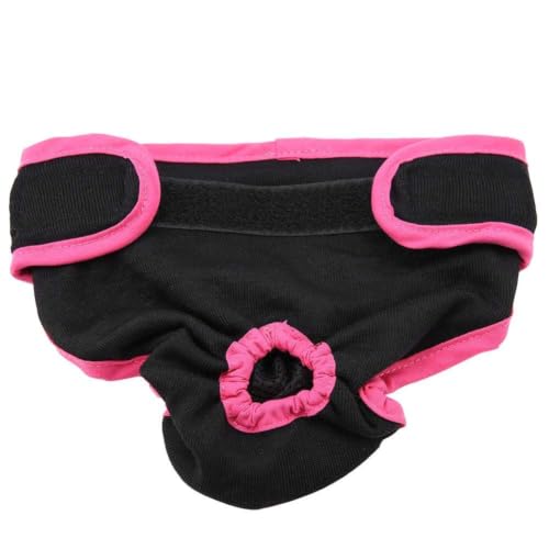 Image of Dog Underwear Flexible Physiological Pants Puppy Female Pet Sanitary Diaper for Small Medium Large Dogs(M- Black)