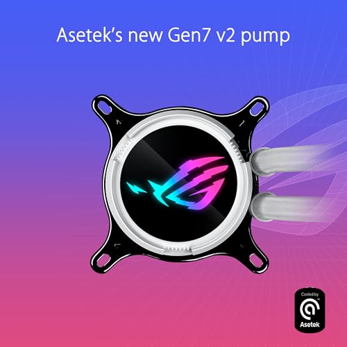 Image of ASUS ROG Strix LC III 360 ARGB White Edition All-in-one CPU Liquid Cooler with 360 rotatable Water Block, Asetek's New Gen7 v2 Pump, Premium ROG ARGB Fans, and 10+ Custom Aura Lighting Effects