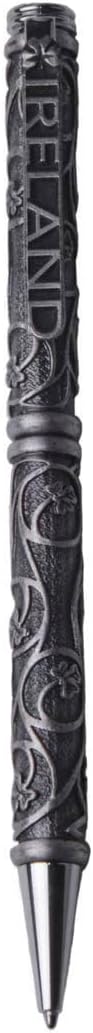 Mullingar Pewter Luxury Pen with a Shamrock Trellis Design and Ireland Print