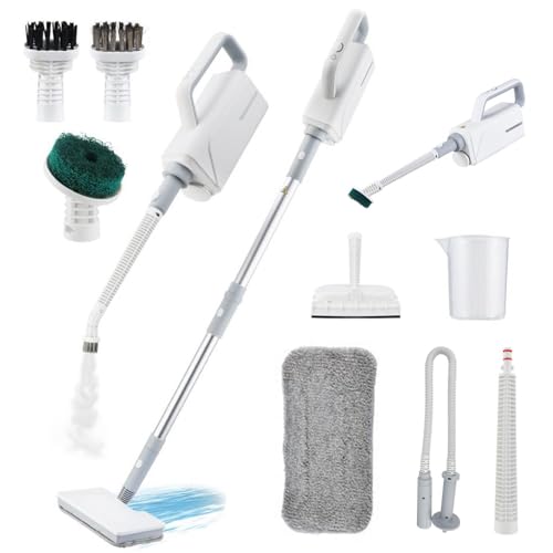 Trapeador De Vapor Multiusos, Tanque De Agua De 370 Ml, Vapor Potente De 1500 W, Unidad De Mano Desmontable, Adecuado para Pisos De Madera, Pisos Laminados, Azulejos, Ventanas, Cocina