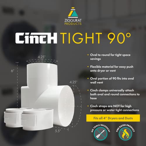 Cinch Tight 90 - Laundry Dryer Duct Connection Kit - Ziggurat Products #TOP1