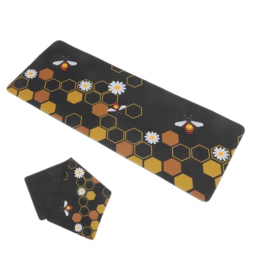 NUOBESTY Gran Alfombrilla De Ratón Gran Alfombrilla De Ratón Almohadilla De Escritura Gaming Mousepad Protector De Escritorio Cubre Mesa Decorativa Pad Escritorio Protector Abeja