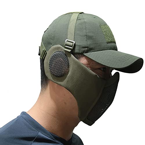 image for NO B Tactical Foldable Mesh Mask with Ear Protection for Airsoft Paint