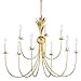 Maxim 2889GL Paloma Chandelier, 9-Light 540 Total Watts, Gold Leaf