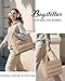 Puffer Tote Bag for Women, Lightweight Puffy Work Handbag Teacher Nurse Quilted Shoulder Bag for School Travel Gym