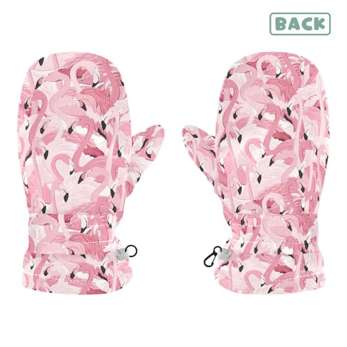 Kids Mittens Winter Fleece Gloves Toddler Warm Snow Gloves Flamingo for Girls Boys2