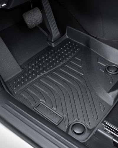 Image of Weather Liner Floor Mats for Mazda CX5 2017-2025 Front Rear Cargo 4 PCS | TPE All Weather Odorless Easy to Install Secure in Place Non-slip Surface Handle Heavy Rain Snow No Trimming Raised Edge