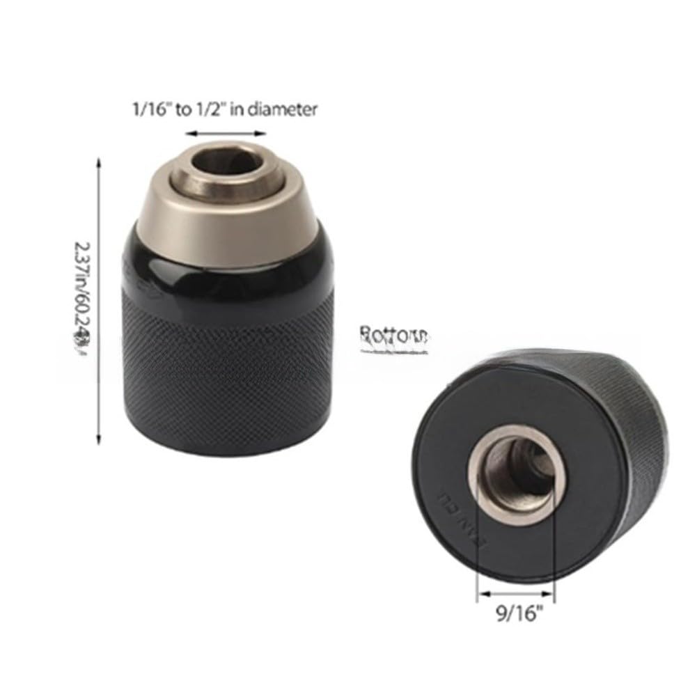 Mandrino per trapano da 13 mm con vite da 1/16 a 1/2 Capacità di serraggio 9/16 18 Supporto
