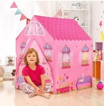 Image of Jumbo Size Light Weight Kids Play Tent House for 3-13 Year Old Kids Girls and Boys (Doll House)