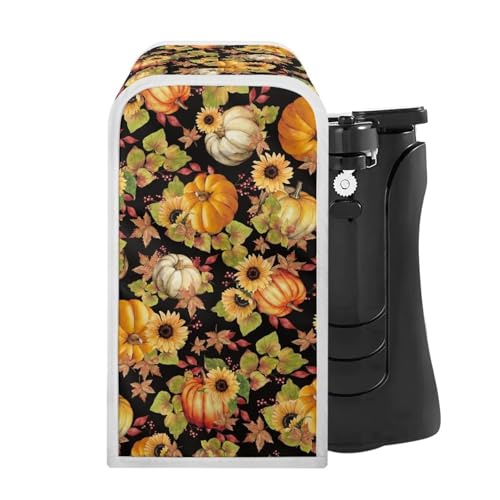 Mintulipy Thanksgiving Pumpkin Sunflower Electric Can Opener Dust Cover Protection Stain Resistant Kitchen Appliance Cover Can Opener Dust Cover