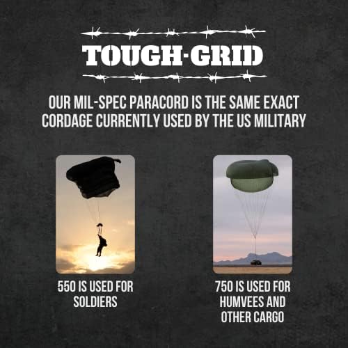 Image of TOUGH-GRID 750 Paracord, 100% Nylon, Made in USA, Type IV Mil-Spec Cord