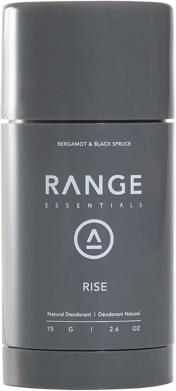 Desodorante Range Essentials Rise, fragrância de bergamota, sem alumínio e sem bicarbonato de sódio, 75 g