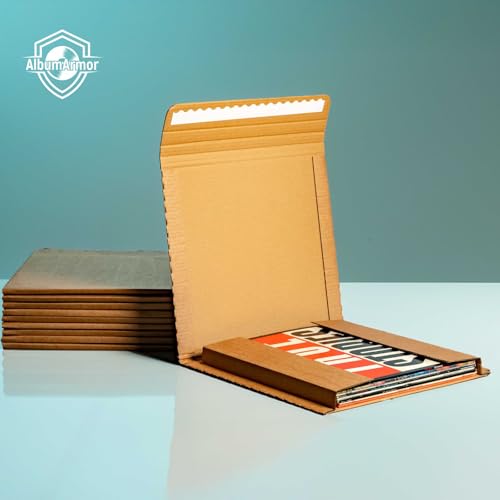 Caja de envío LP de 12 pulgadas resistente con set de calcomanías frágiles en lote de 10 3