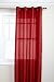 Stylemaster Tribeca 56 by 108-Inch Faux Silk Grommet Panel, Crimson