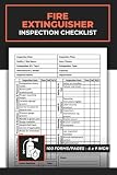Fire Extinguisher Inspection Checklist: Fire Extinguisher Inspection Report Book | Safety & Maintenance Form