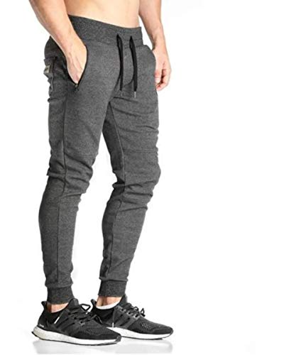 Calça Moletom Peluciada Masculina Academia Skinny Sport (M, Grafite)