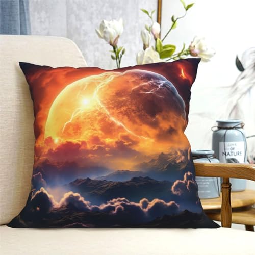 CSGJMYGS Throw Pillow Covers 20"x20" Outer Space Clouds Pillow Covers Decorative Square Pillowcases Soft Cozy Cushion Cases for Home Living Room Sofa Couch Bed