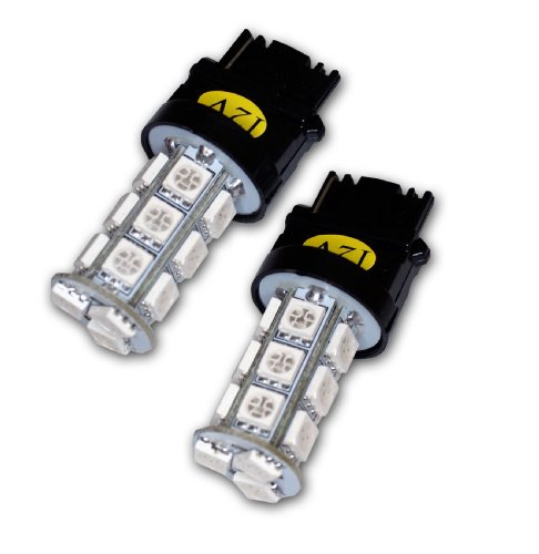 Tuningpros LEDRS-3156-WA18 Rear Signal LED Light Bulbs 3156, 18 SMD LED Amber 2-pc Set
