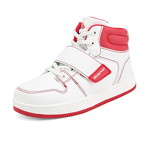 DREAM PAIRS Boys Girls High Top Sneaker LilLegends Skyhigh Basketball Shoes 9 Toddler Red/Blue/Black