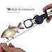 3 in 1 Fish Lip, Fish Grabber with 1m Tape Measure EVA Foam Handle Stainless Steel Tube and Jaw Digital Fish Lip Grip Tool for Freshwater Fishing with 15kg Weighing
