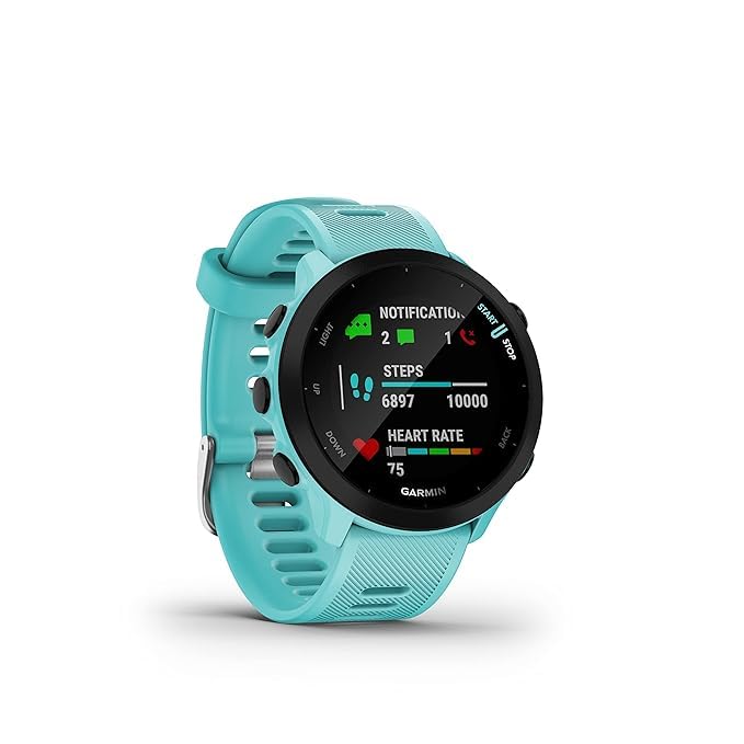 Refurbished) GarminForerunner 55 SMARTWATCH GPS, KOR/SEA - Aqua 