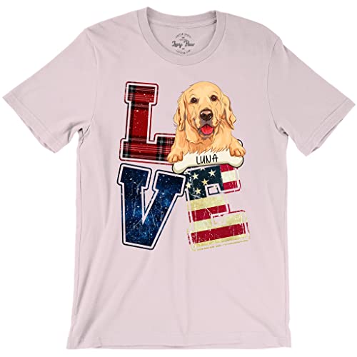 Levy Paw Personalized Dog Lover Shirt 4Th Of July Shirt Custom Dog Breed Shirt With Name Custom Dog Lover Independence Day Tshirt Dog Shirt Multiple Colors #TOP4