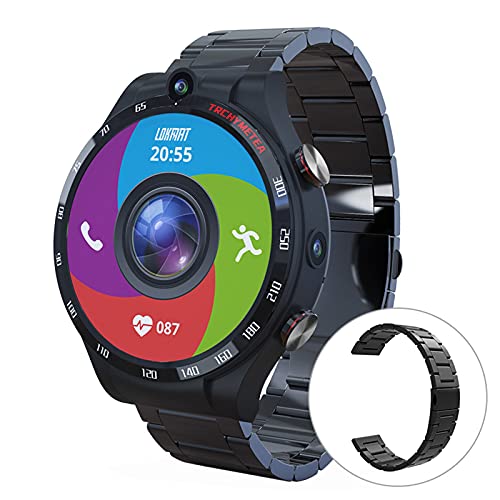 yeacher Pulseiras de relógio de aço inoxidável de 22 mm com pulseira de relógio durável de ponta ret