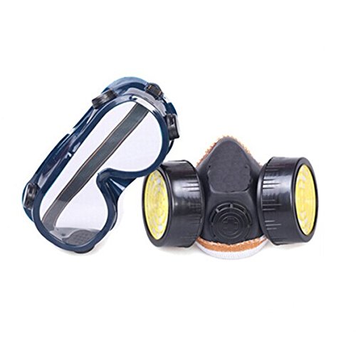 Vktech Industrial Gas Chemical Anti-Dust Respirator Mask Goggles Set (Style B) - Thumbnail 3