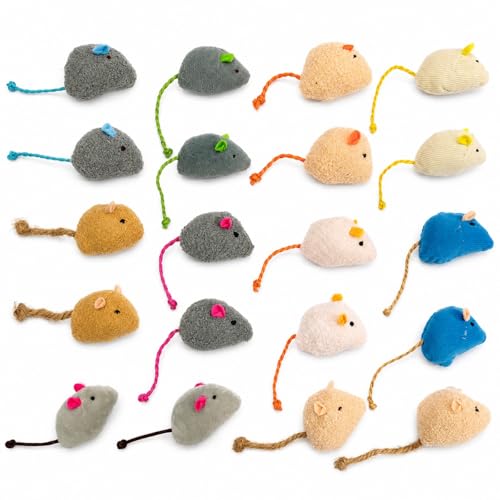 Haourlife Catnip Mouse Toys 20-Pack