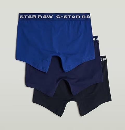G-STAR Uomo Boxer Briefs 3 Pack Blue Tone, Multicolore (Mazarine Blue/Imperial/Lighting Blue D23773-D516-G162), Xl - 4
