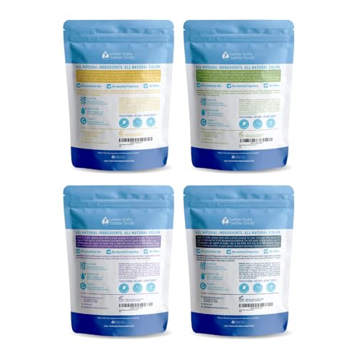 Bath Salts Sampler (4-Pack of 2-lbs) Variety Bath Soaks with Bamboo Scoop - Image 3