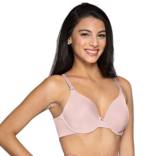 Vanity Fair Women's Full Figure Beauty Back Smoothing Bra, 4-Way Stretch Fabric, Lightly Lined Cups Up To H Bra, 34D